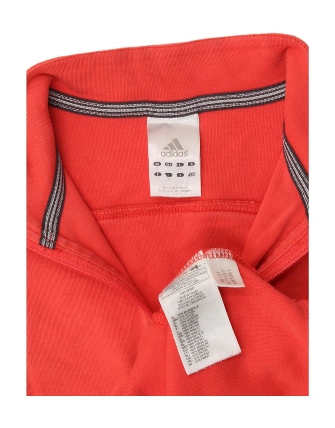 ADIDAS Womens Tracksuit Top Jacket UK 12 Medium Orange Cotton Vintage Adidas and Second-Hand Adidas from Messina Hembry 