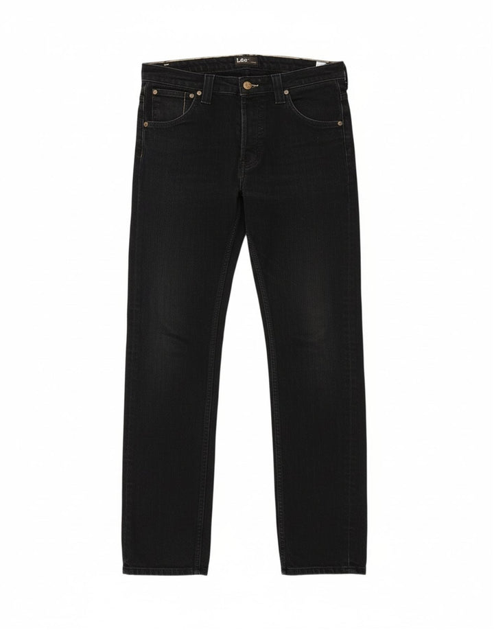 LEE Womens Powell Slim Jeans W32 L34 Black Cotton