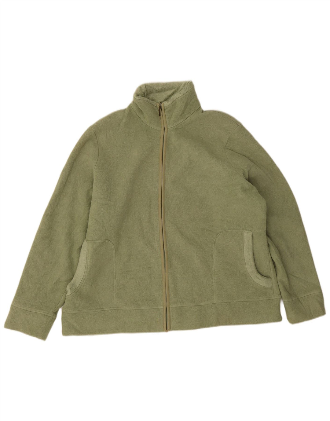 Giacca in pile oversize da donna Marks & Spencer UK 18 XL poliestere verde