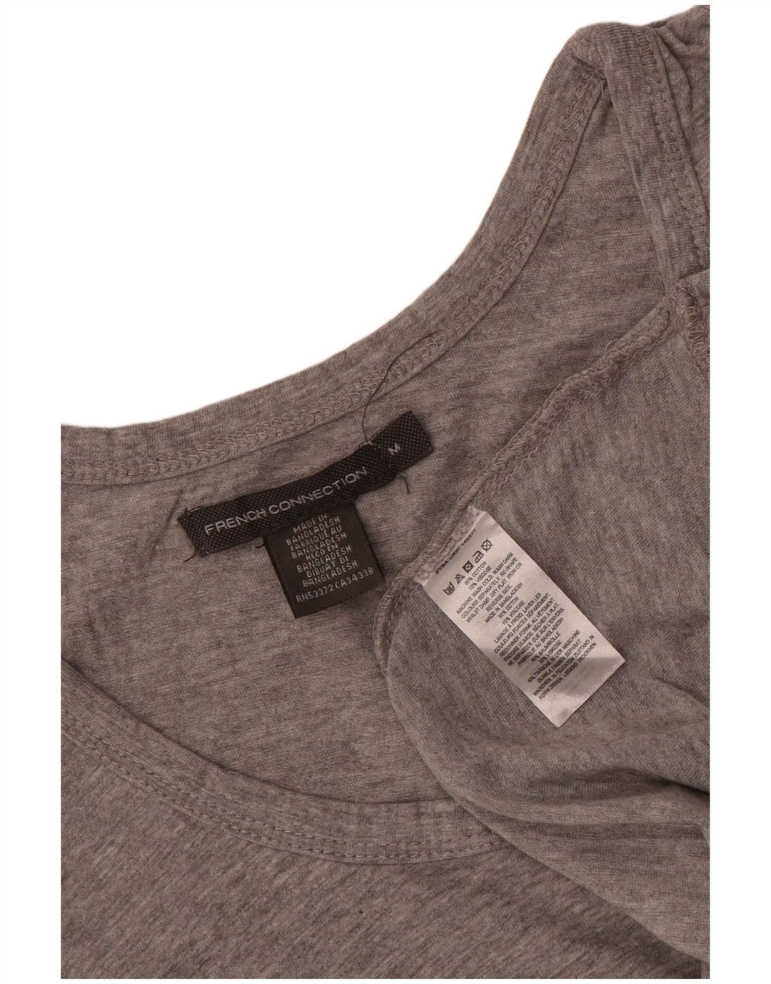 Canotta da uomo French Connection in cotone color block grigio medio