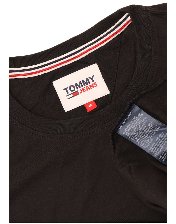 TOMMY HILFIGER T-shirt da uomo Top in cotone nero medio