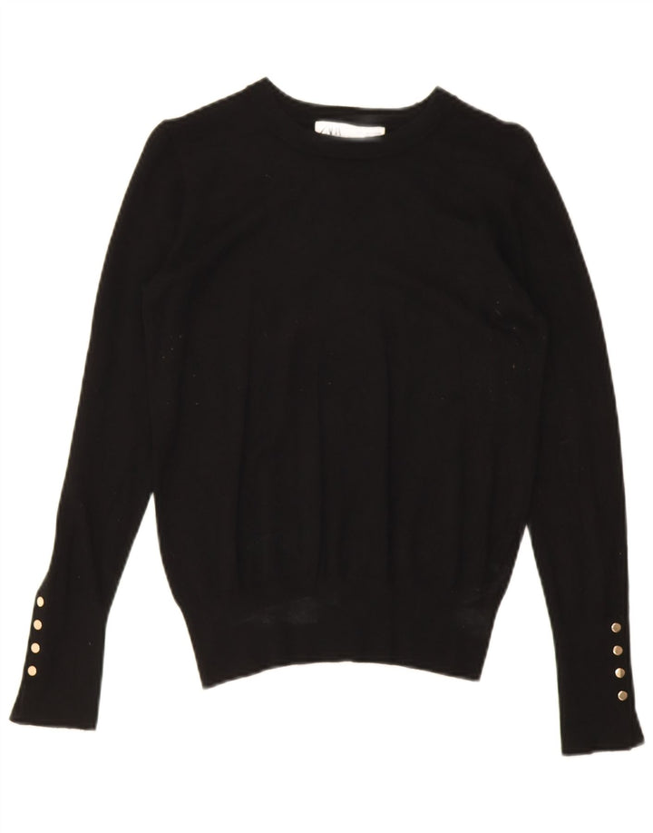 Maglione maglione con scollo a barca da donna Zara UK 8 piccolo nero