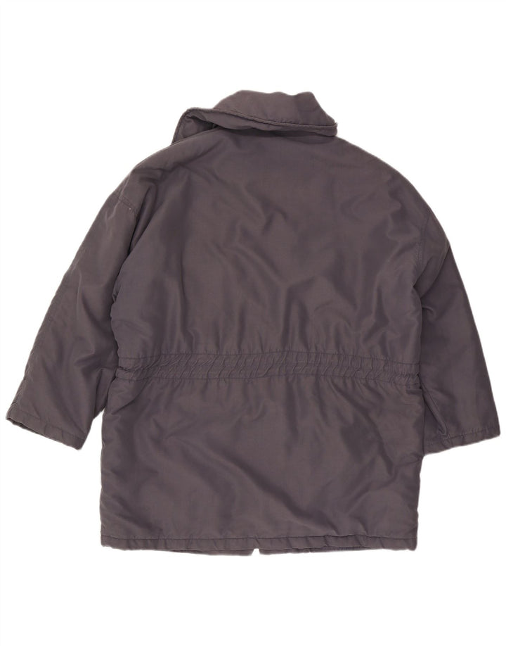 Giacca utilitaria vintage da donna UK 16 grande grigia