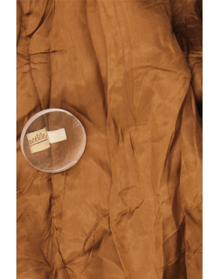 Cappotto in pelle vintage da uomo IT 52 XL in pelle marrone