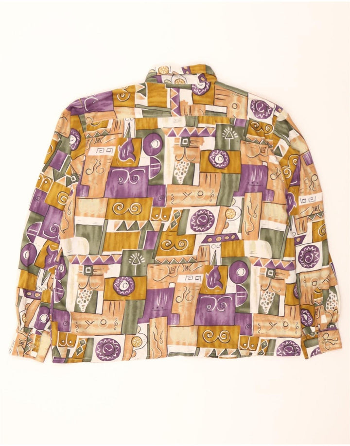 VINTAGE Womens Shirt IT 48 XL Multicoloured Geometric Polyester Vintage Vintage and Second-Hand Vintage from Messina Hembry 