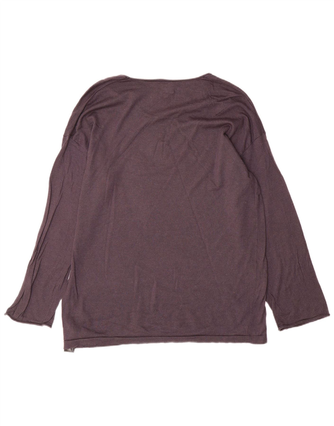 Massimo Dutti Maglione da donna con scollo a barchetta UK 14 Lana grigio medio