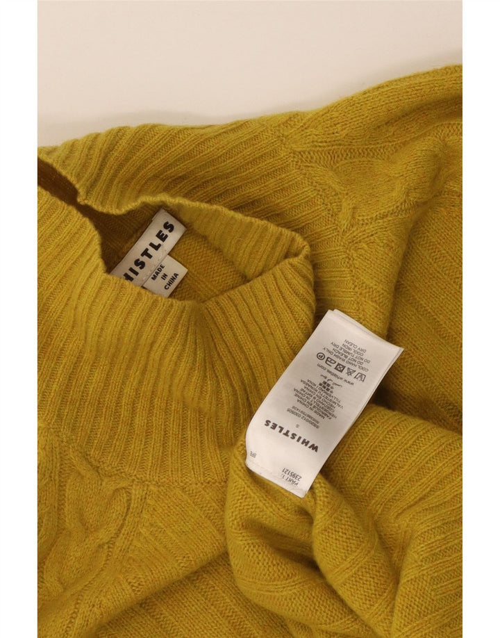 Maglione oversize da donna con collo alto e collo alto Whistles UK 10 piccolo giallo