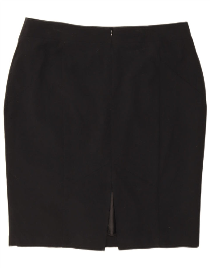 Gonna a tubino da donna Marks & Spencer UK 16 grande W36 poliestere nero