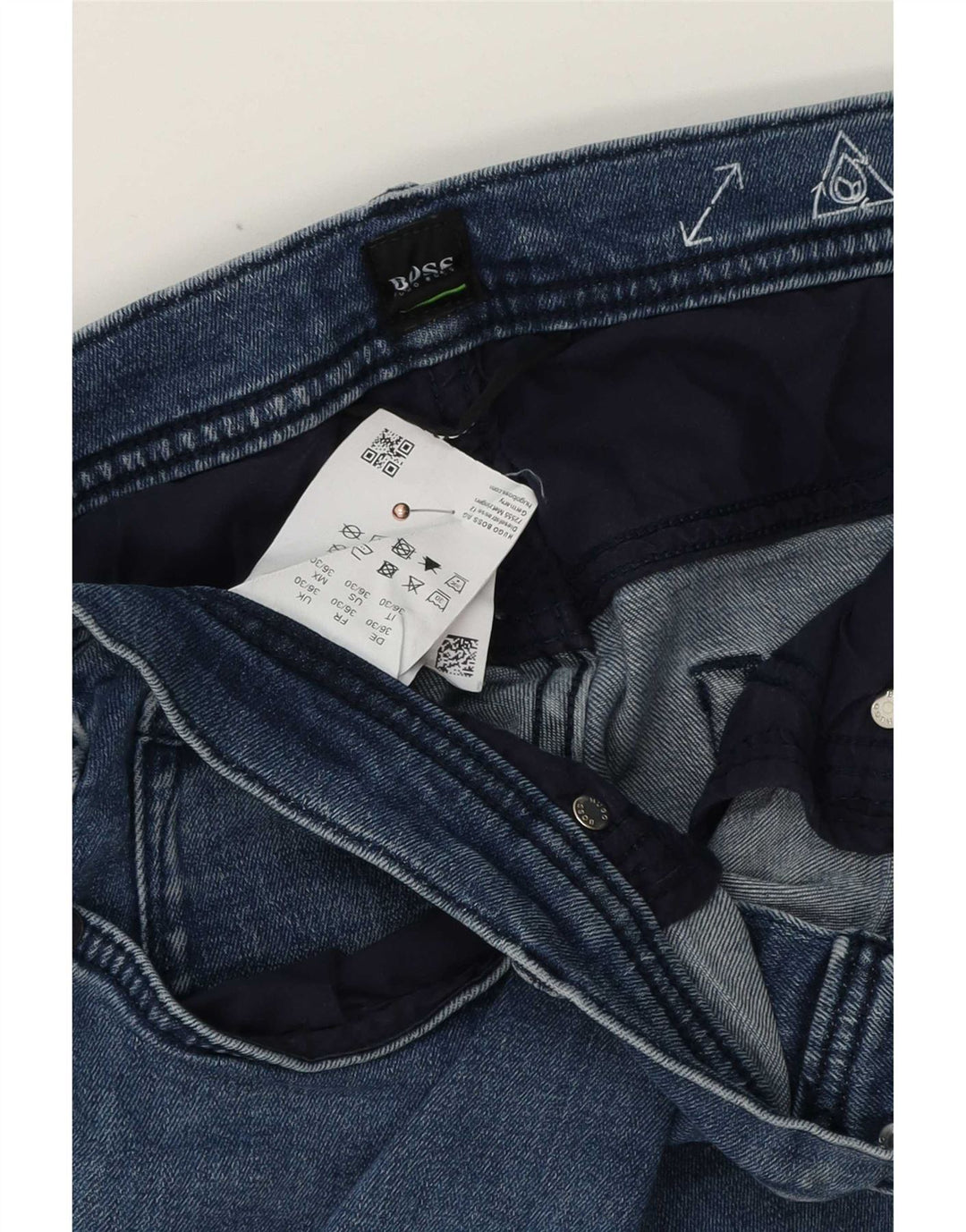 Jeans slim da uomo Hugo Boss W36 L30 cotone blu