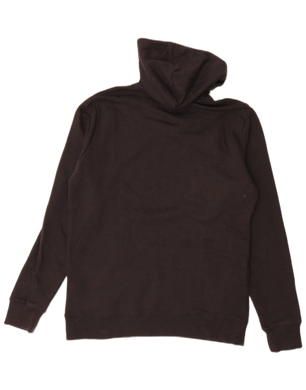 Maglione con cappuccio grafico da uomo Champion in cotone nero medio