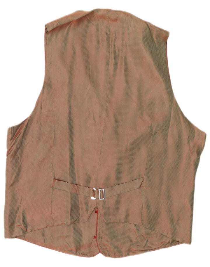 Gilet Uomo VINTAGE IT 50 Viscosa Colourblock Rosso Medio