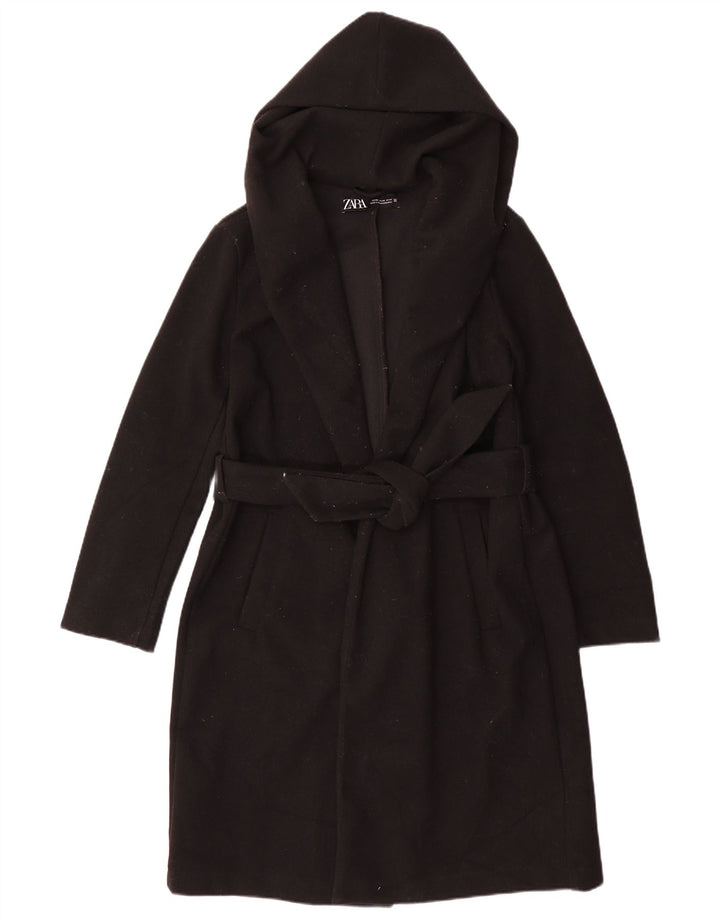 Cappotto oversize con cappuccio da donna Zara UK 6 XS poliestere nero