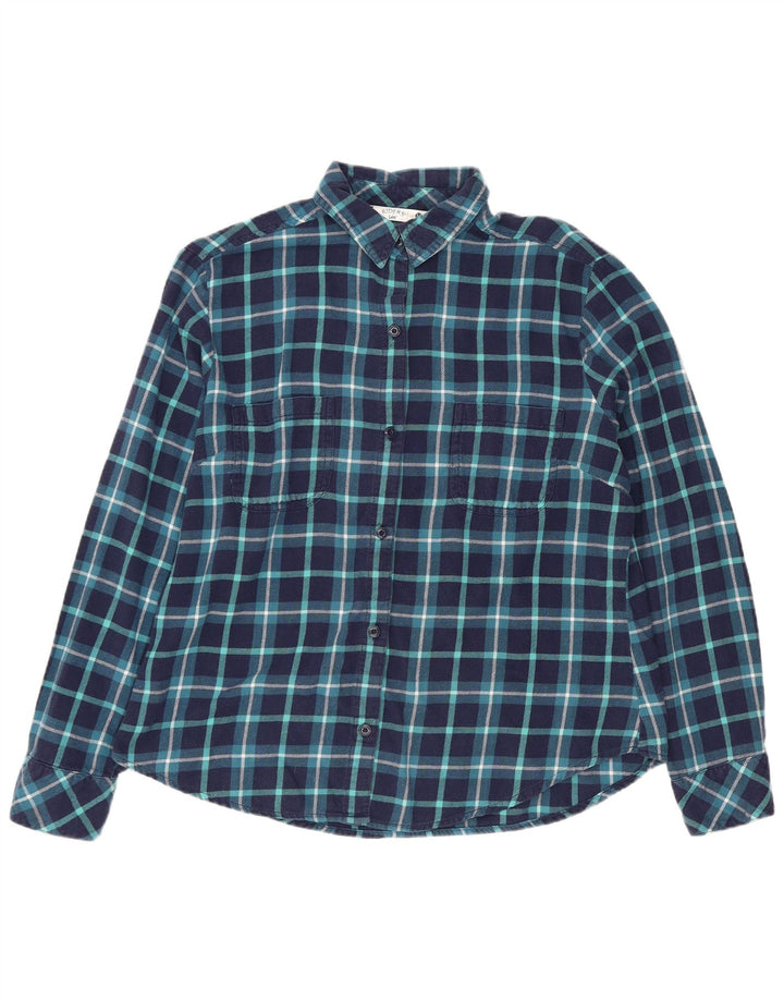 Camicia in flanella da donna LEE Riders UK 14 scozzese medio blu navy