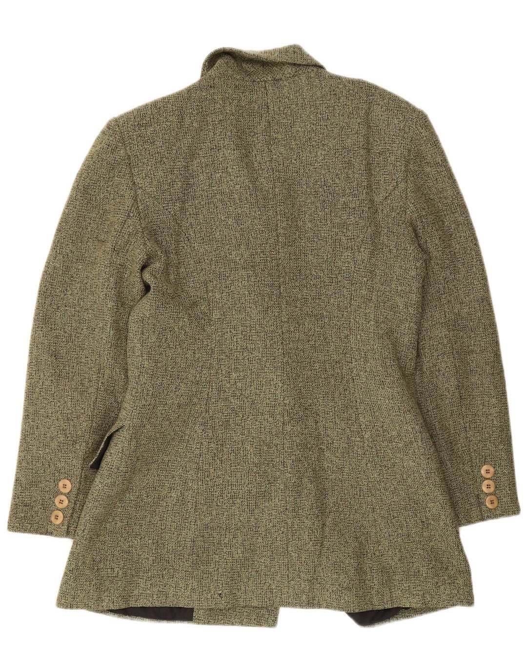 Giacca blazer doppiopetto vintage da donna UK 14 verde medio