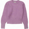 Maglione maglione con scollo a barca da donna Zara UK 10 piccolo poliestere viola