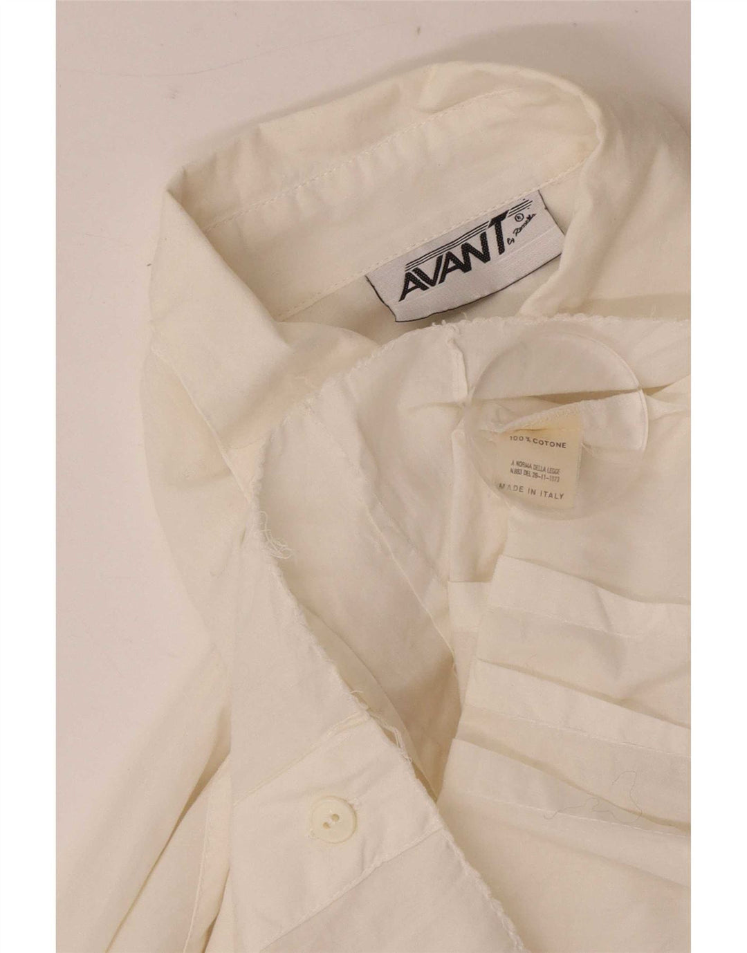 Camicia da donna a maniche lunghe con vestibilità regolare Avant UK 8 Small in cotone bianco