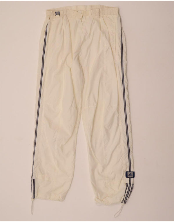 Pantaloni impermeabili Adidas da uomo grandi in poliammide bianco sporco