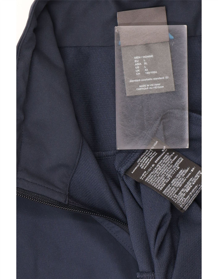 JACK WOLFSKIN Mens Graphic Tracksuit Top Jacket UK 42 Large Navy Blue