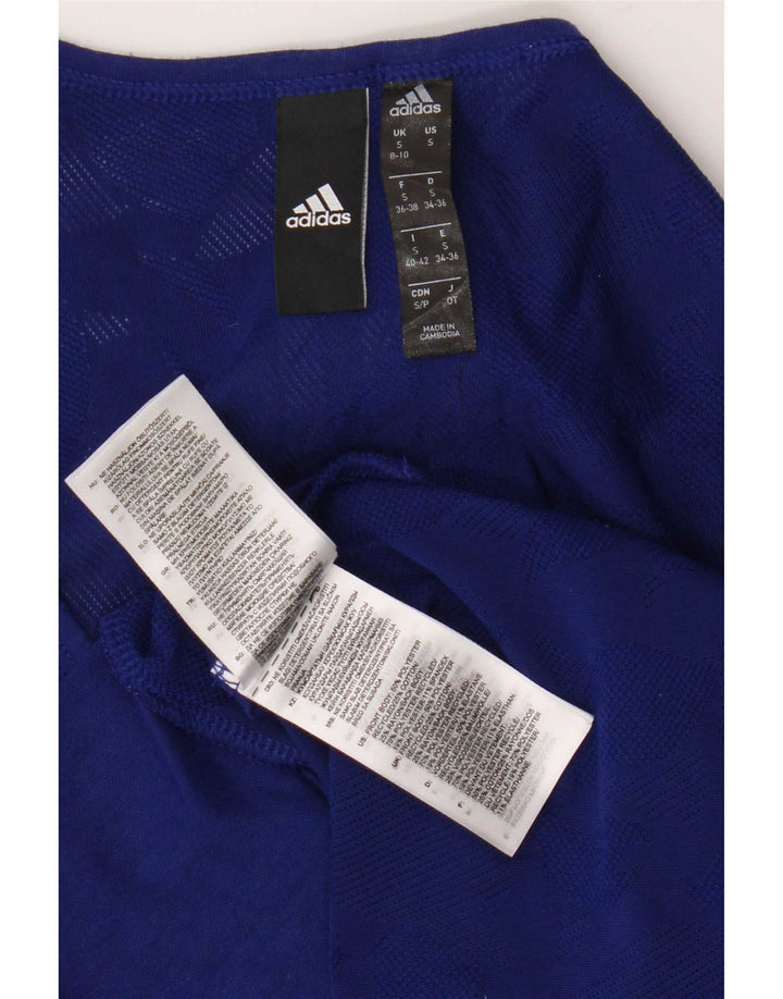 Canottiera Adidas da donna UK 8/10 piccola poliestere blu
