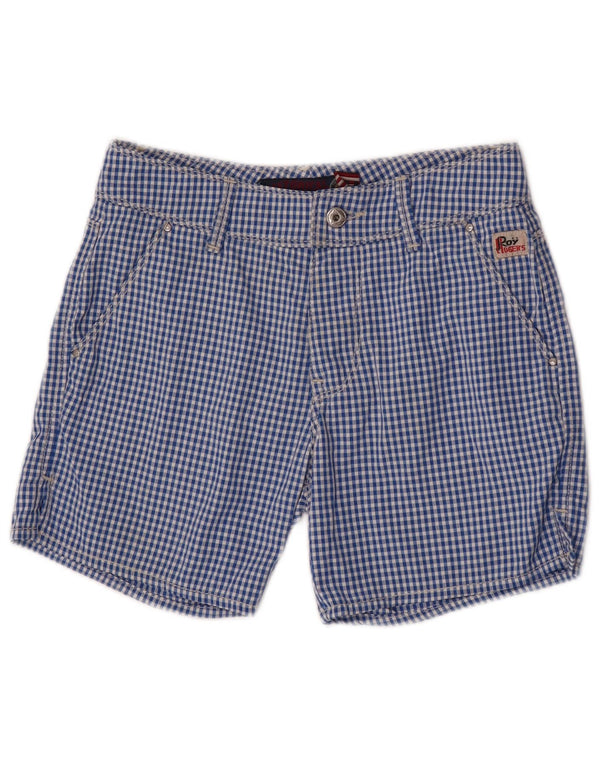 Pantaloncini chino da bambino Roy Rogers 11-12 anni W26 blu a quadretti in poliammide