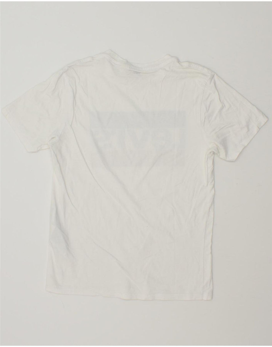 LEVI'S Womens Graphic T-Shirt Top UK 10 Small White Cotton Vintage Levi's and Second-Hand Levi's from Messina Hembry 