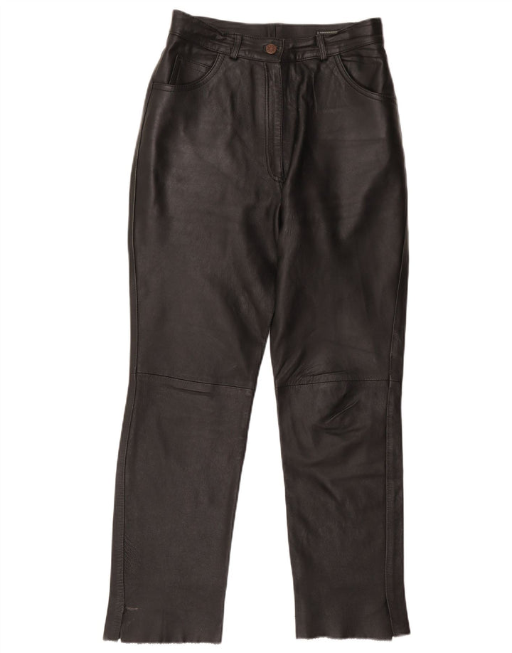 Pantaloni in pelle da donna Lanvin IT 40 Small W28 L27 Neri