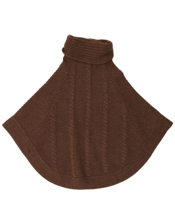 Maglione poncho oversize da donna Joules UK 10 piccolo acrilico marrone