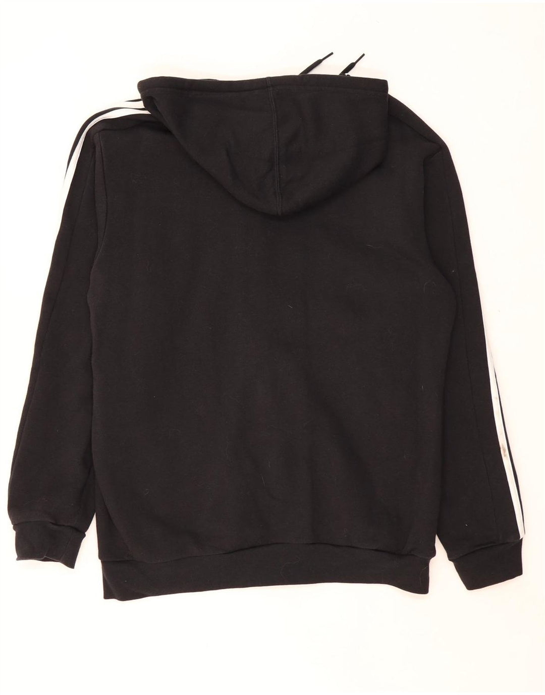 Maglione con cappuccio e zip da uomo ADIDAS in cotone nero medio
