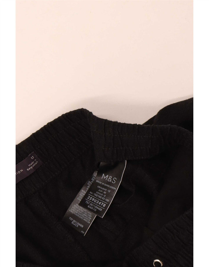 Pantaloncini chino da donna Marks & Spencer UK 12 medi W30 lino nero
