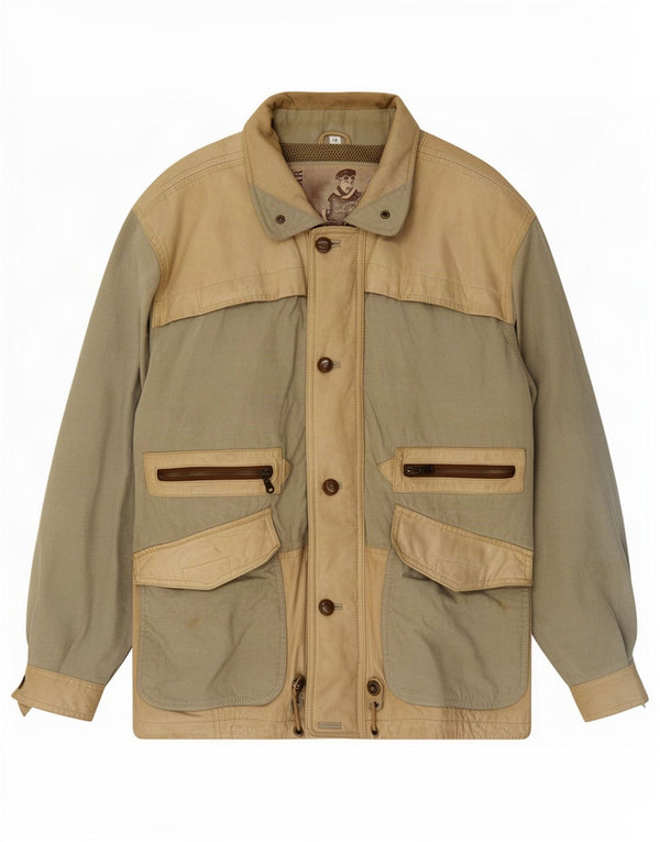 Giacca In Pelle Uomo Conbipel IT 50 Large Verde Colorblock