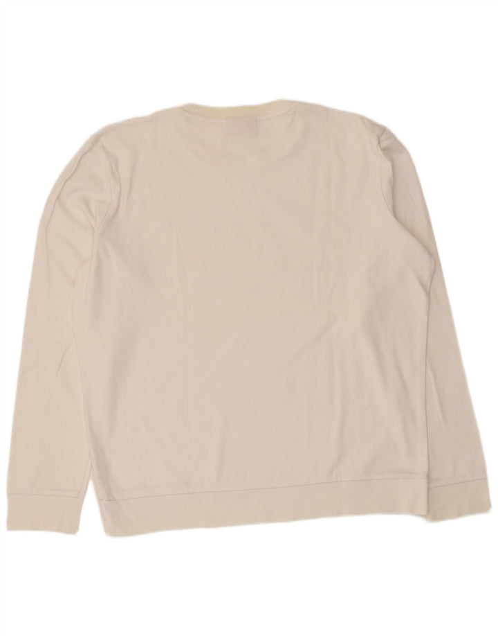 Felpa grafica da uomo Hugo Boss Maglione XL Cotone bianco