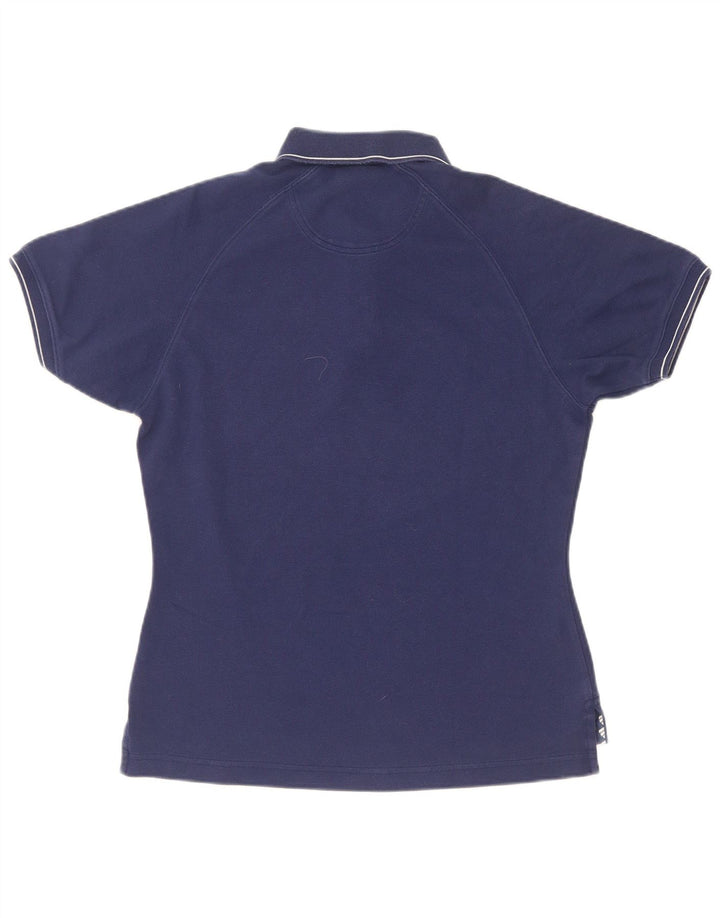Polo Adidas da donna UK 12 media cotone blu navy