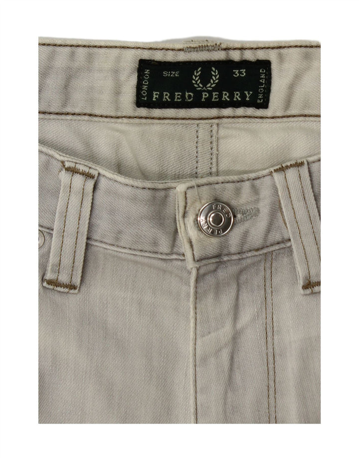 Jeans slim da uomo FRED PERRY W33 L29 cotone grigio