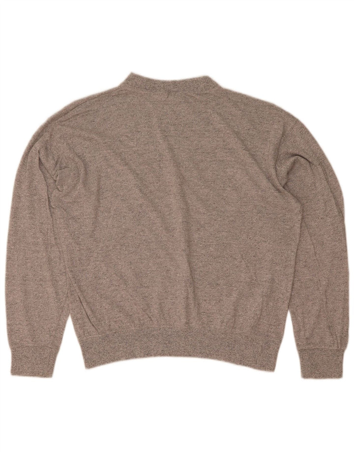 Felpa grafica da uomo Champion, maglione, cotone grigio medio