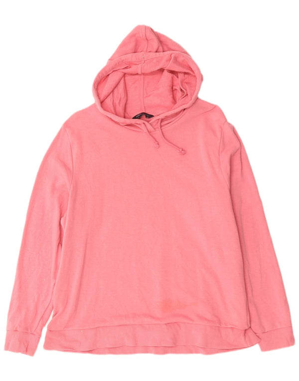 Maglione con cappuccio da donna Marks & Spencer UK 16 grande cotone rosa