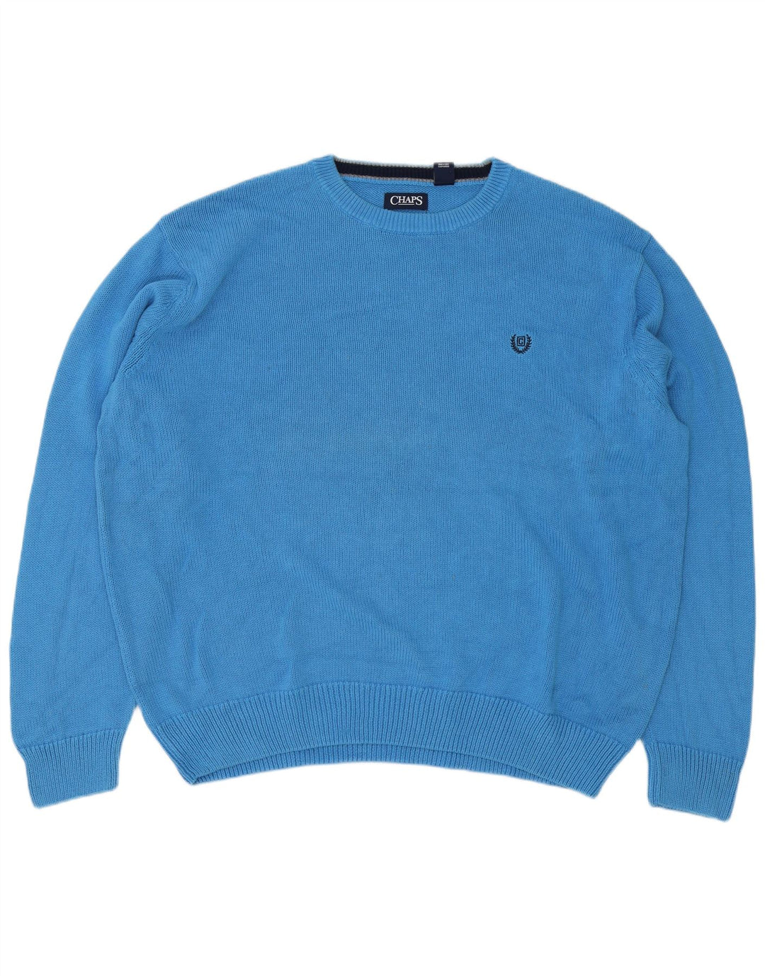 Maglione maglione girocollo da uomo Chaps 2XL cotone blu