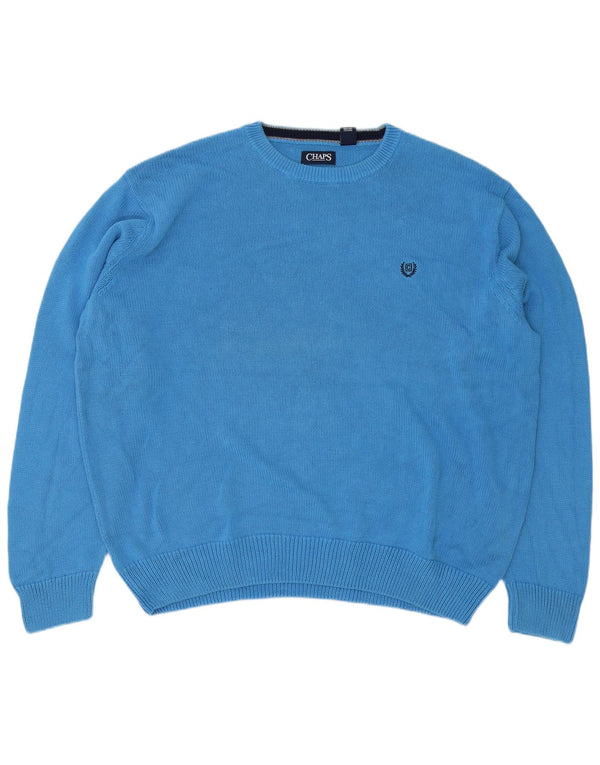 Maglione maglione girocollo da uomo Chaps 2XL cotone blu