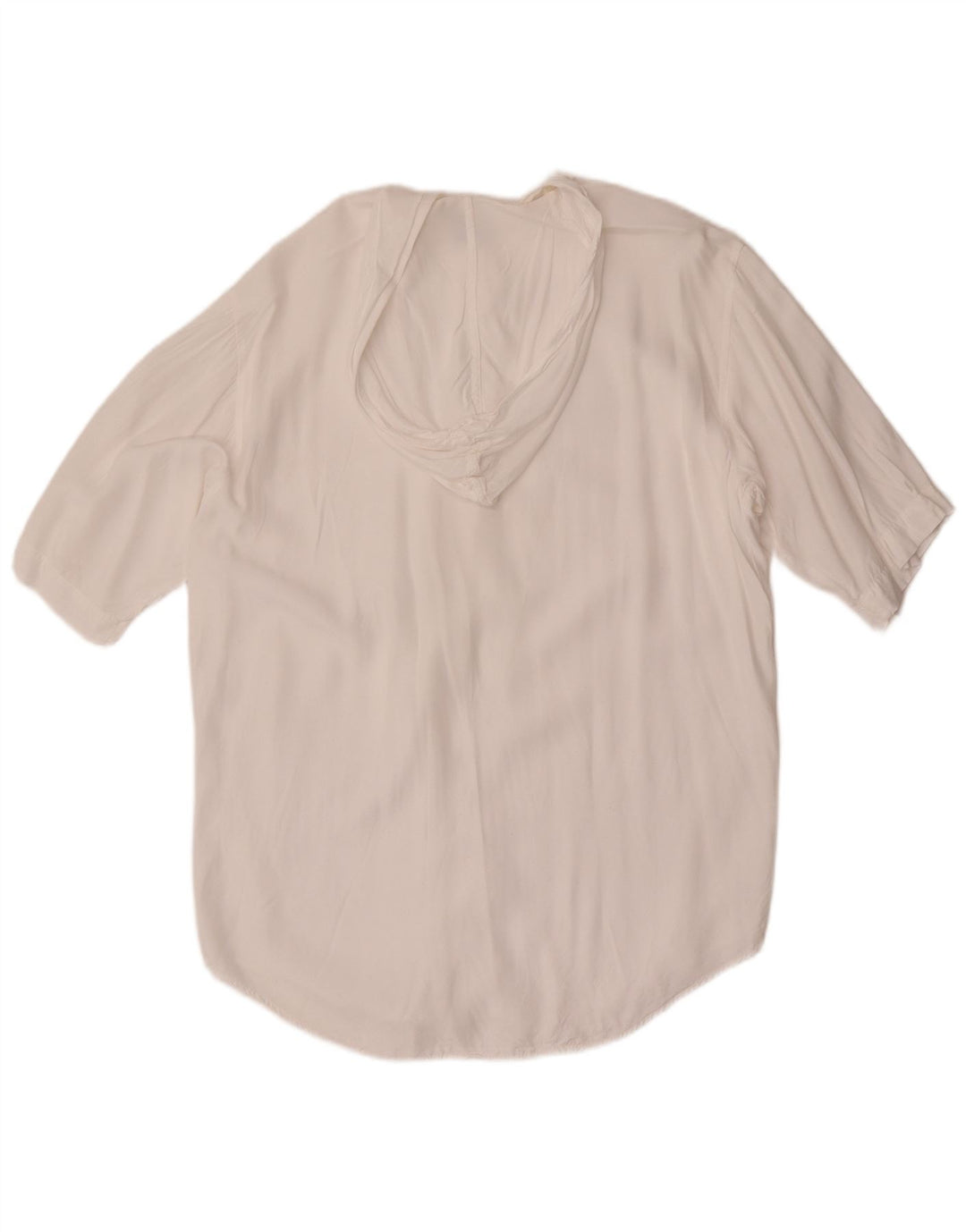 Camicia a maniche corte con cappuccio da uomo Benetton bianca media