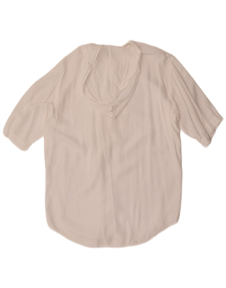 Camicia a maniche corte con cappuccio da uomo Benetton bianca media