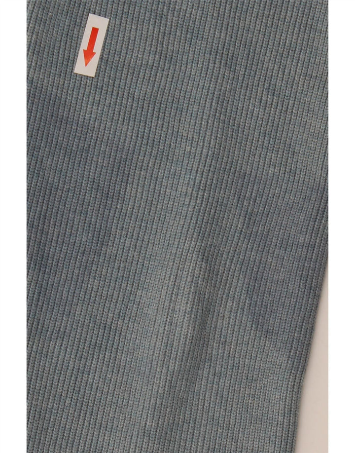 Maglione da uomo Marks & Spencer con zip e collo grande in poliestere blu