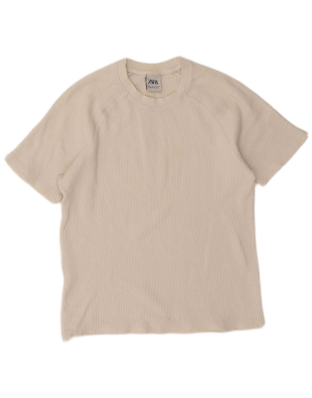 T-shirt oversize da donna Zara UK 10 piccola in cotone bianco
