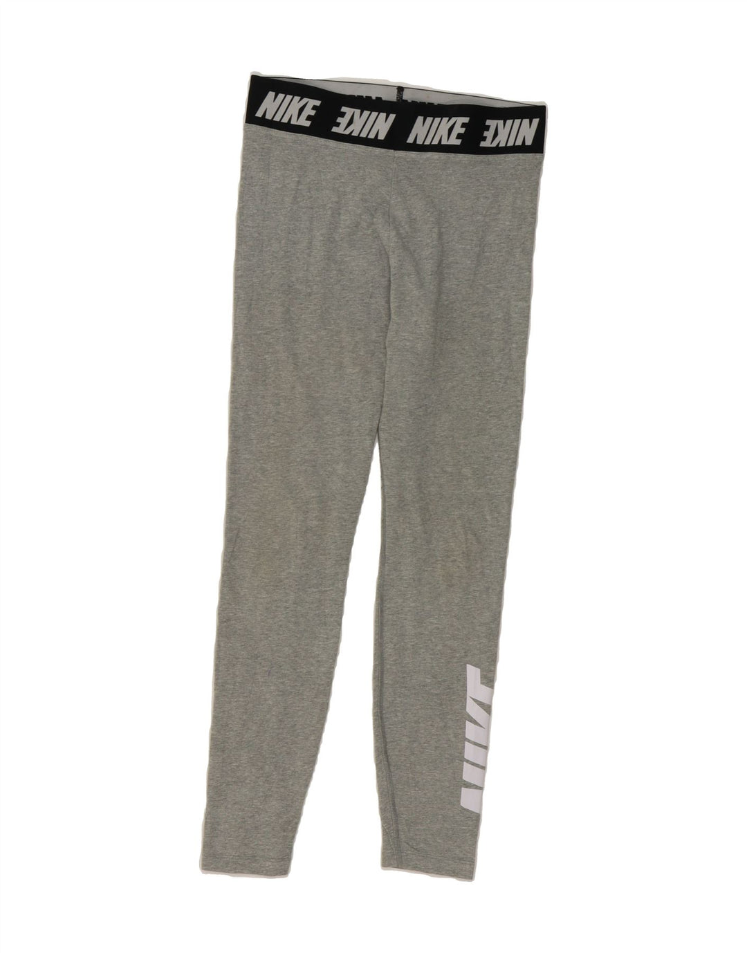NIKE Womens Graphic Leggings UK 12 Medium  Grey Cotton Vintage Nike and Second-Hand Nike from Messina Hembry 