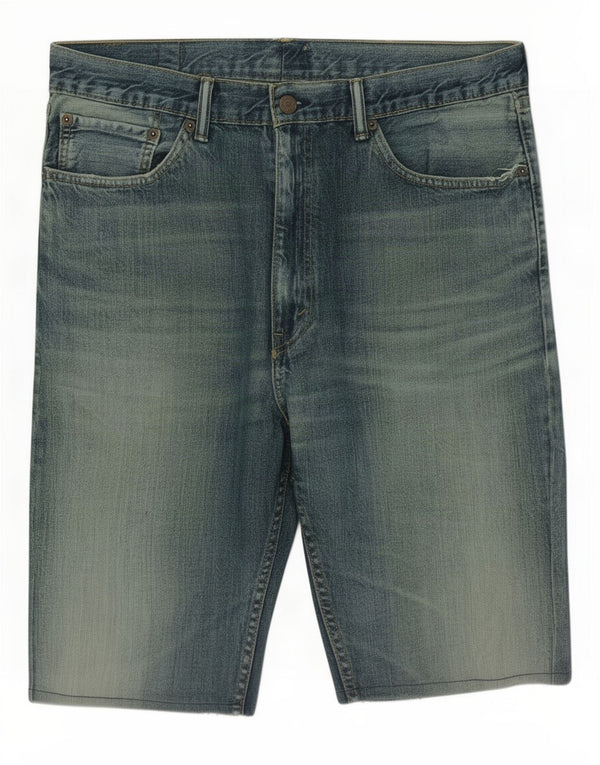 Pantaloncini di jeans Levi's 505 da uomo di grandi dimensioni W36 in cotone blu