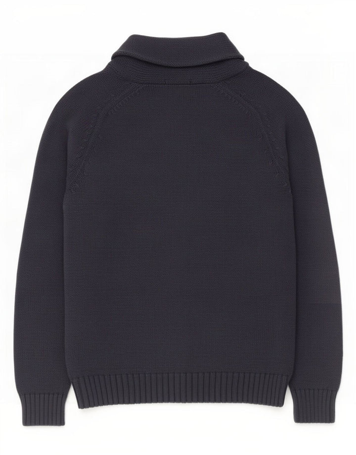 Lyle & Scott Maglione da uomo con collo a scialle in cotone medio blu navy