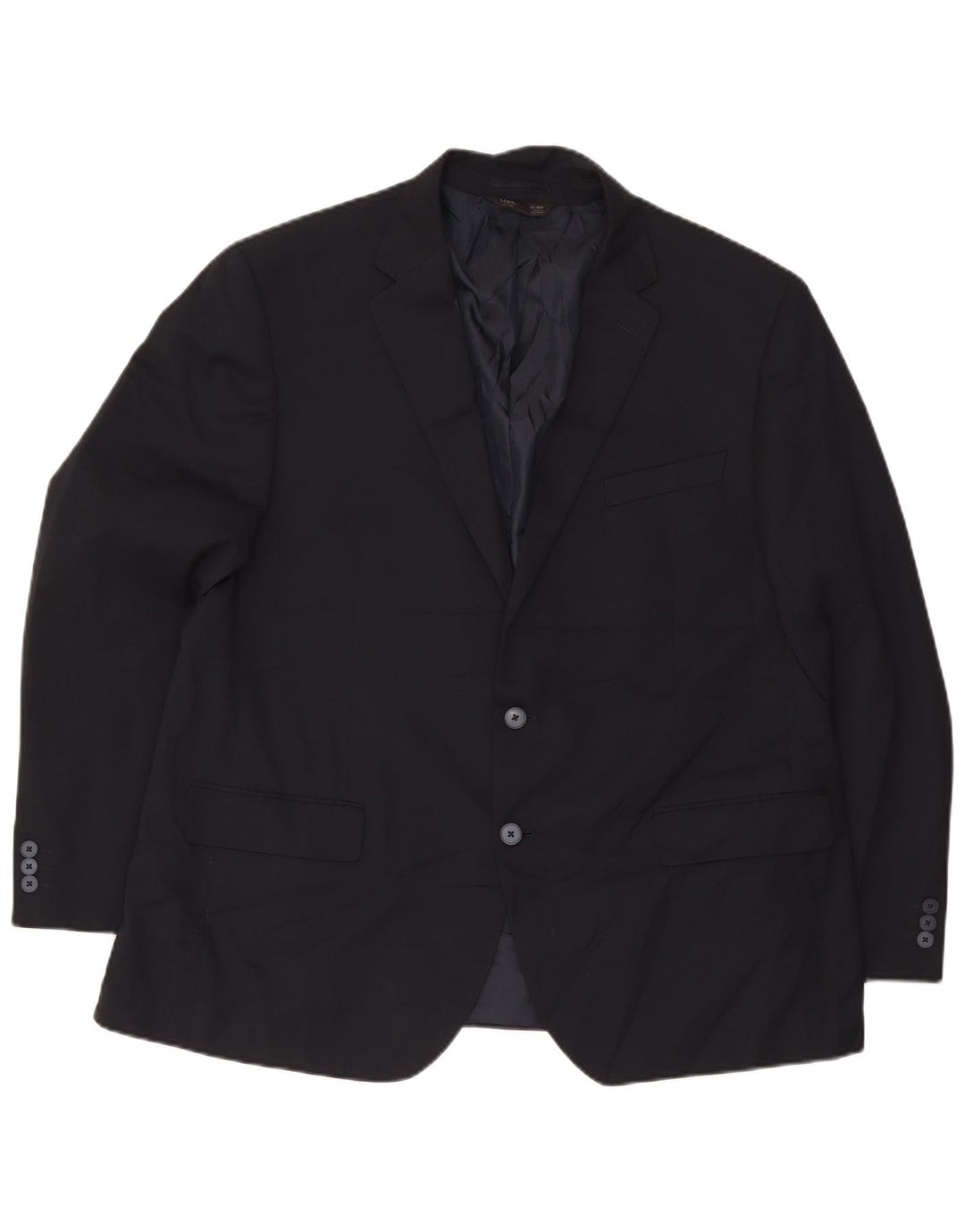 Giacca blazer a 2 bottoni da uomo Marks & Spencer UK 48 4XL poliestere blu navy