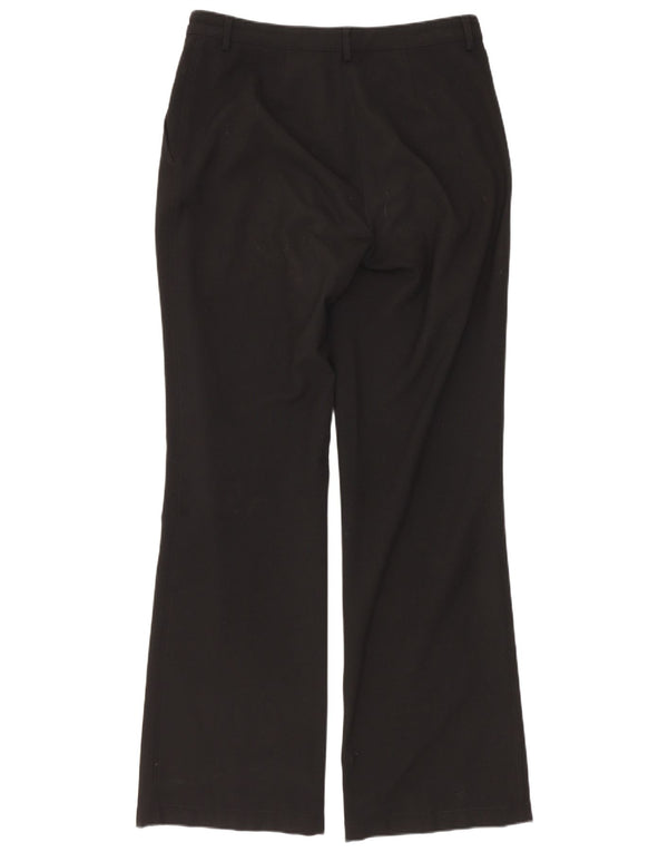 Pantaloni casual Bootcut da donna Armani UK 12 Medium W28 L30 Poliestere nero