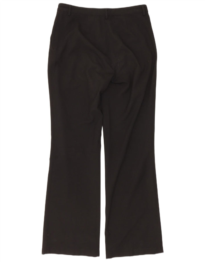 Pantaloni casual Bootcut da donna Armani UK 12 Medium W28 L30 Poliestere nero