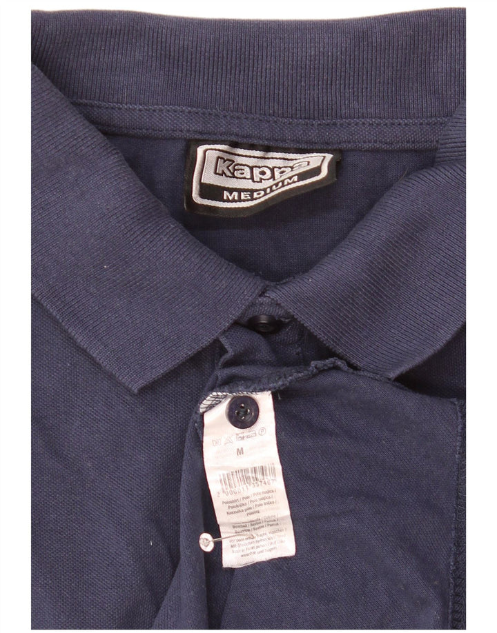 Polo Kappa Uomo Media Cotone Blu Navy