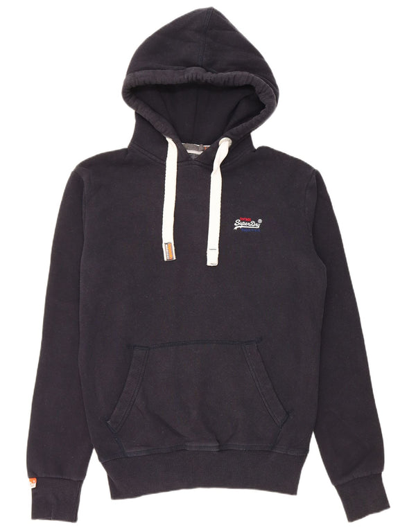 Felpa con cappuccio da uomo Superdry XS in cotone blu navy