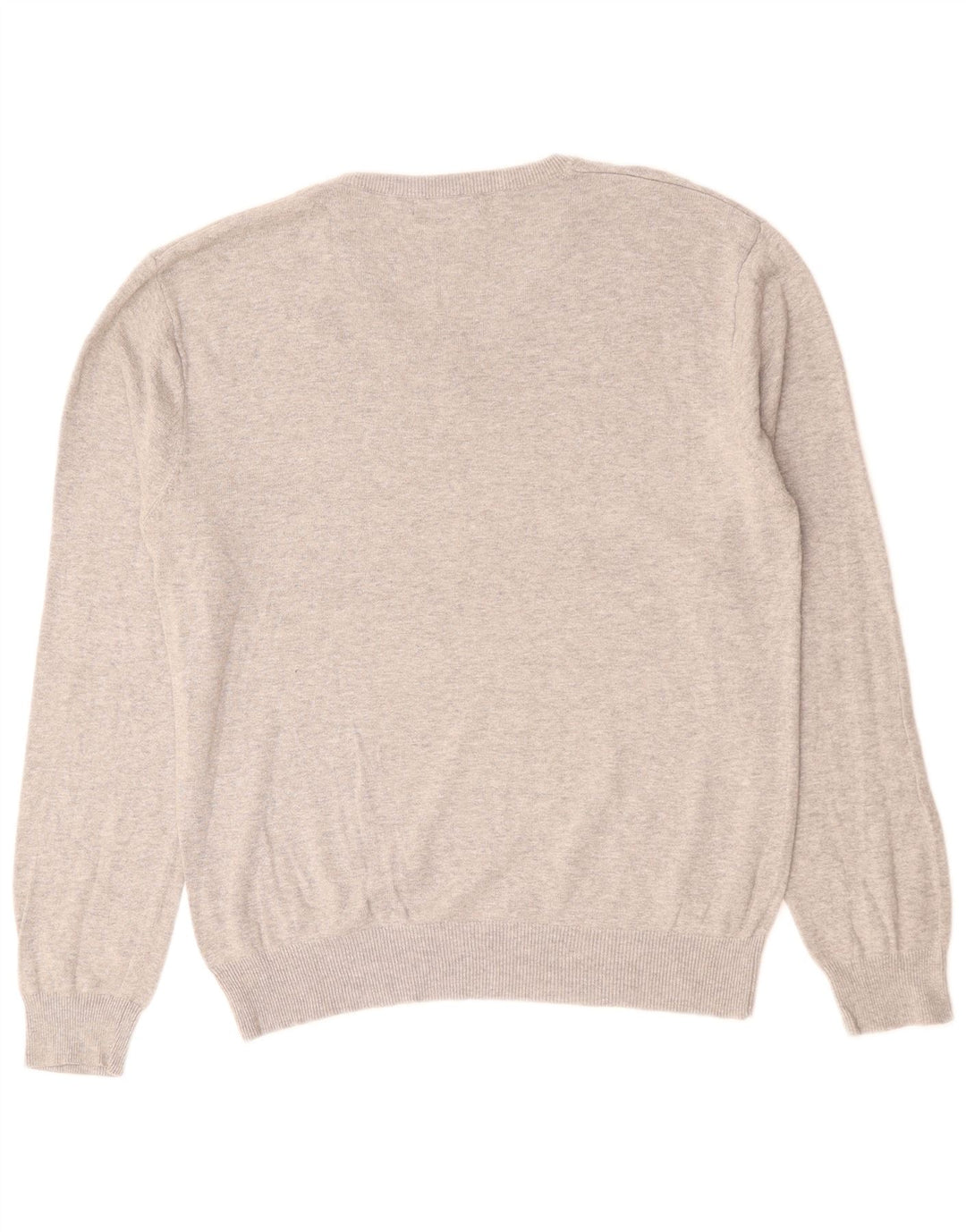 FRENCH CONNECTION Maglione da uomo con scollo a V grande cotone chiazzato grigio